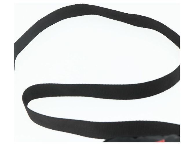 Borsa a Spalla Sportiva PRADA in Nylon Nero e Argento Auth ti3828 - vista 8