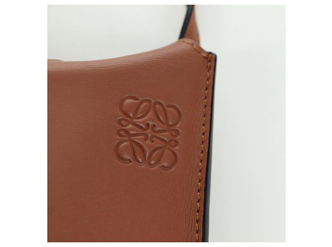 LOEWE Ghibli Collaborazione Gate Pocket Bag Pelle Marrone Argento Auth 172347SM - vista 18