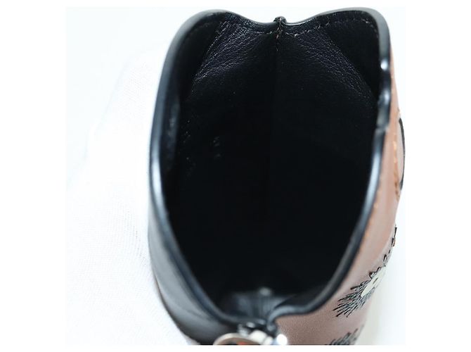 LOEWE Ghibli Collaborazione Gate Pocket Bag Pelle Marrone Argento Auth 172347SM - vista 24
