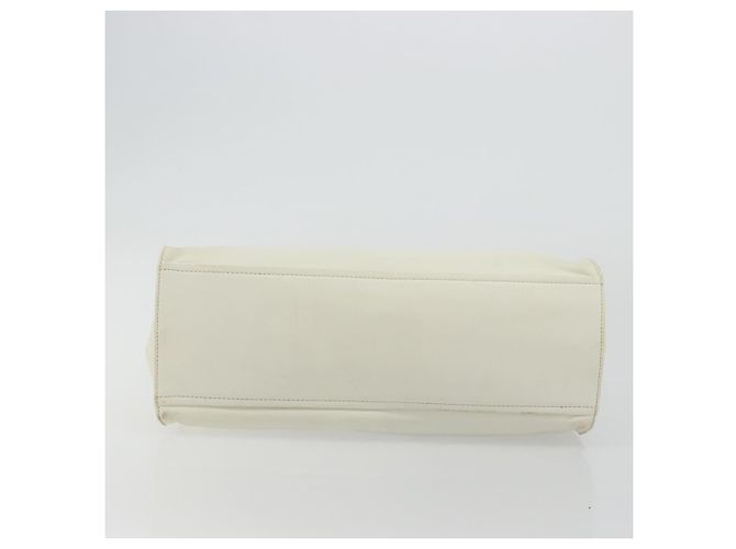 Prada Tote Bag aus Leder Weiß Silber Auth am11340 - Ansicht 5