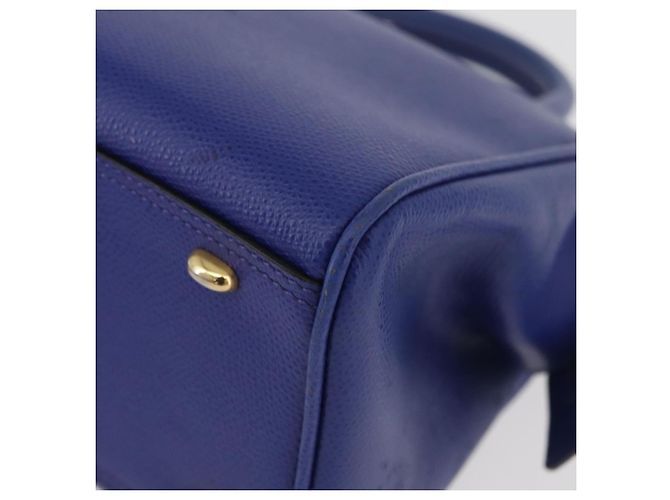 Céline Borsa a mano CELINE in pelle blu oro Auth YKZ1208 D'oro - vista 14
