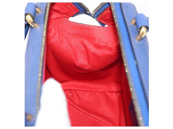 Céline Borsa a mano CELINE in pelle blu oro Auth YKZ1208 D'oro - vista 19
