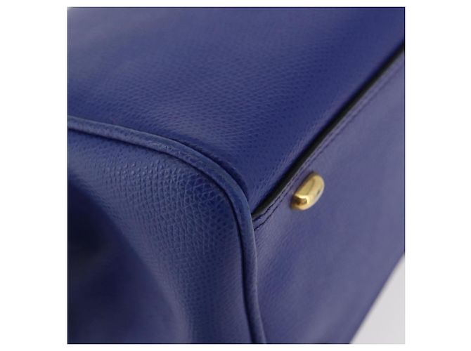 Céline Borsa a mano CELINE in pelle blu oro Auth YKZ1208 D'oro - vista 9