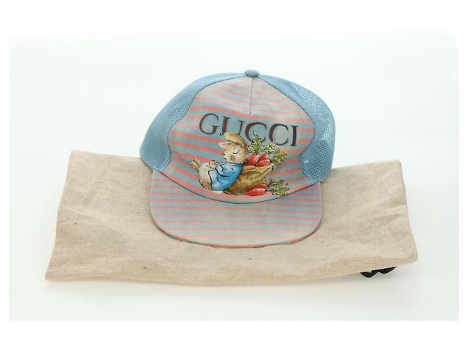 Cappello in cotone blu della collaborazione GUCCI con Peter Rabbit Auth BA12083A - vista 12