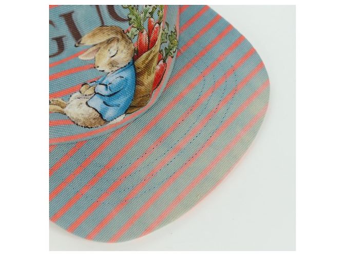 Cappello in cotone blu della collaborazione GUCCI con Peter Rabbit Auth BA12083A - vista 6