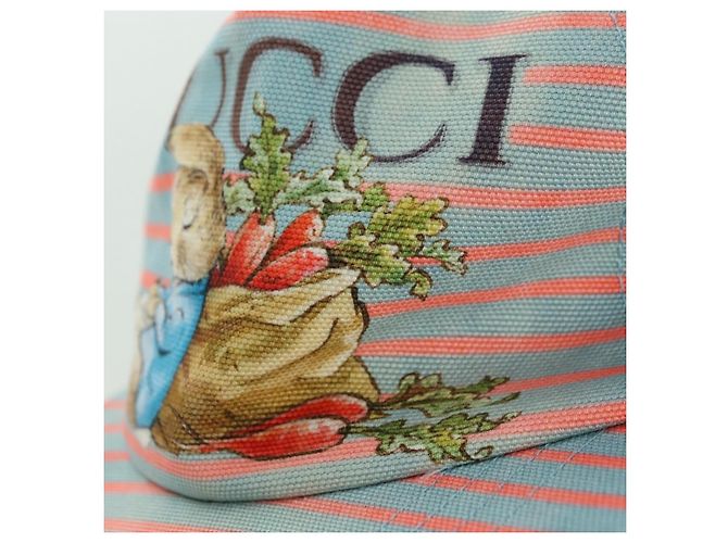 Cappello in cotone blu della collaborazione GUCCI con Peter Rabbit Auth BA12083A - vista 8
