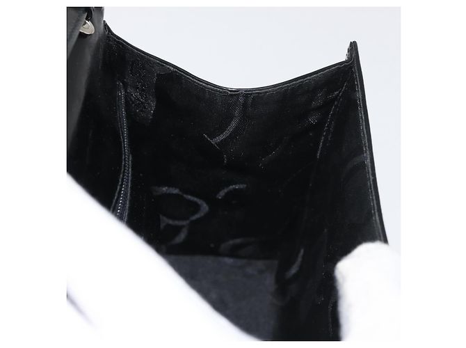 Borsa Gancini Salvatore Ferragamo in pelle verniciata 2 in 1 Nero Argento Auth 175600A - vista 19