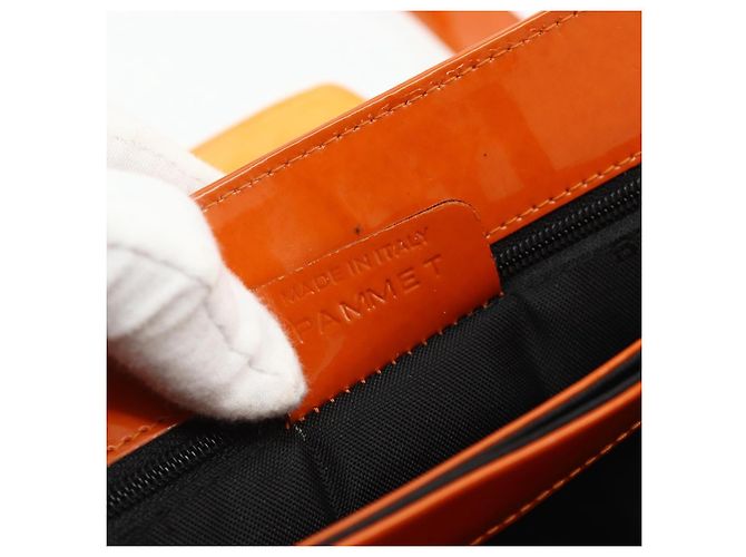 Bulgari BVLGARI Schultertasche Lackleder Orange Silber Auth BA12153A - Ansicht 11