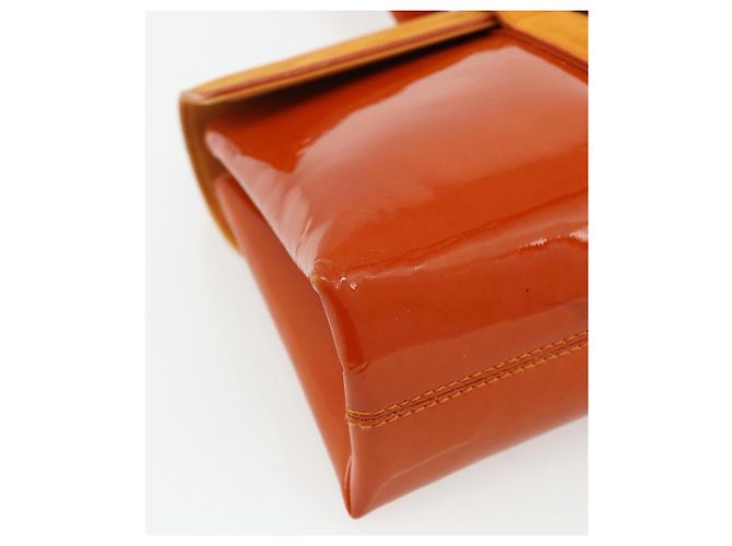 Bulgari BVLGARI Schultertasche Lackleder Orange Silber Auth BA12153A - Ansicht 14