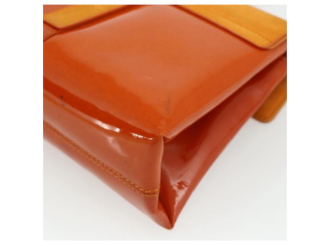 Bulgari BVLGARI Schultertasche Lackleder Orange Silber Auth BA12153A - Ansicht 15