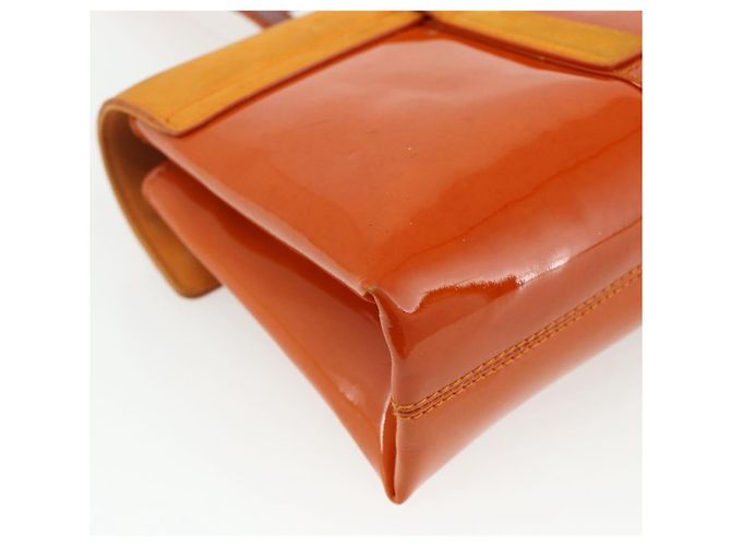 Bulgari BVLGARI Schultertasche Lackleder Orange Silber Auth BA12153A - Ansicht 16