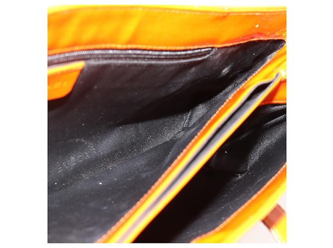 Bulgari BVLGARI Schultertasche Lackleder Orange Silber Auth BA12153A - Ansicht 19