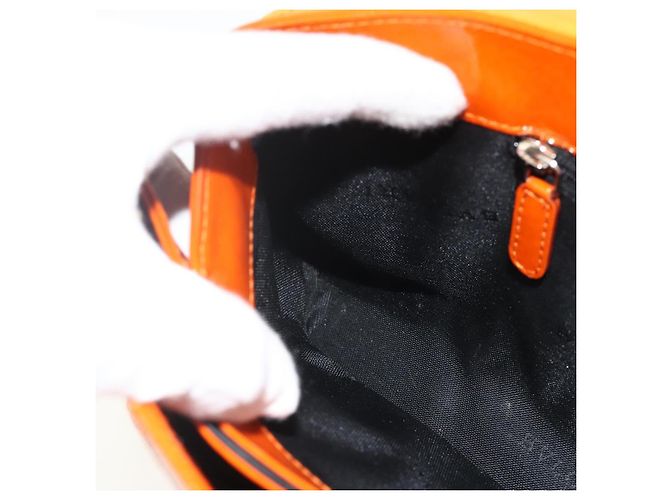 Bulgari BVLGARI Schultertasche Lackleder Orange Silber Auth BA12153A - Ansicht 20