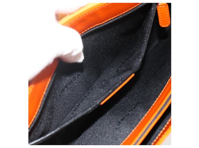 Bulgari BVLGARI Schultertasche Lackleder Orange Silber Auth BA12153A - Ansicht 22