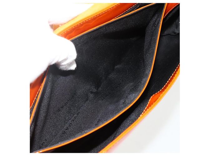 Bulgari BVLGARI Schultertasche Lackleder Orange Silber Auth BA12153A - Ansicht 23