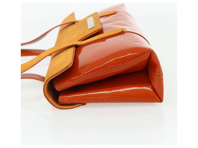 Bulgari BVLGARI Schultertasche Lackleder Orange Silber Auth BA12153A - Ansicht 3