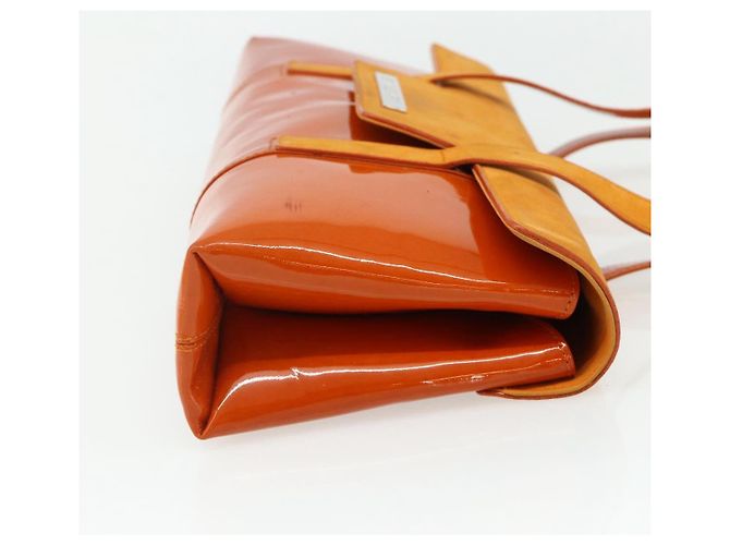 Bulgari BVLGARI Schultertasche Lackleder Orange Silber Auth BA12153A - Ansicht 4