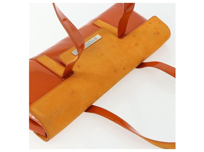 Bulgari BVLGARI Schultertasche Lackleder Orange Silber Auth BA12153A - Ansicht 6