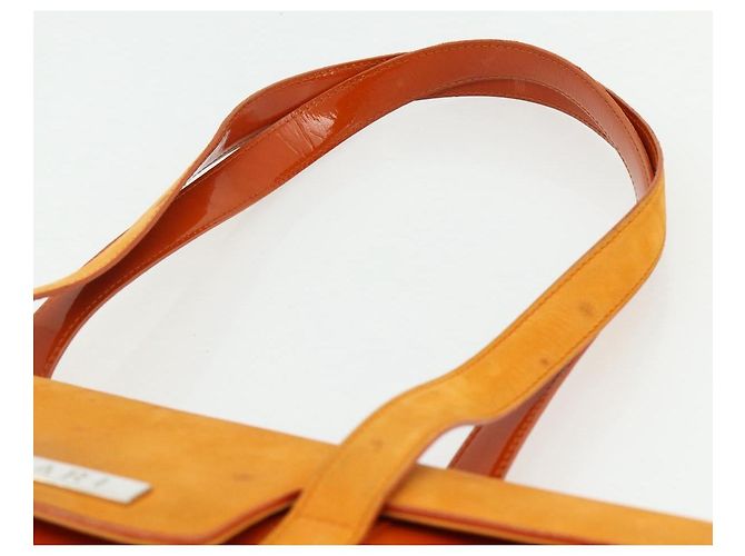 Bulgari BVLGARI Schultertasche Lackleder Orange Silber Auth BA12153A - Ansicht 8