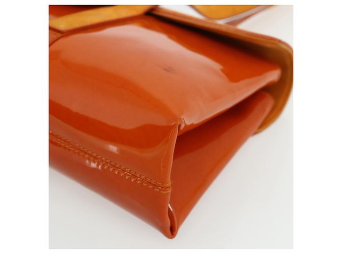 Bulgari BVLGARI Schultertasche Lackleder Orange Silber Auth BA12153A - Ansicht 9