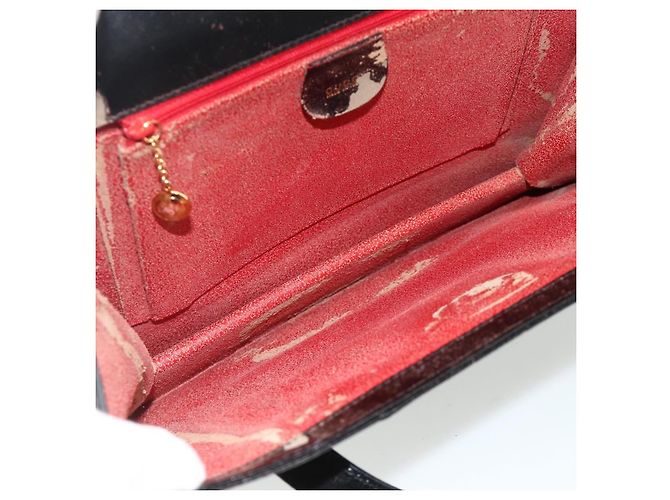 Gucci Borsa Tote in pelle nera e oro Auth 176030 Nero D'oro - vista 10