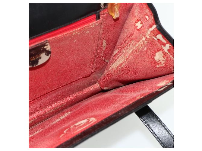 Gucci Borsa Tote in pelle nera e oro Auth 176030 Nero D'oro - vista 18
