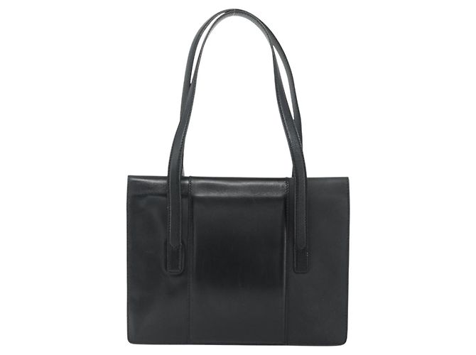 Gucci Borsa Tote in pelle nera e oro Auth 176030 Nero D'oro - vista 2