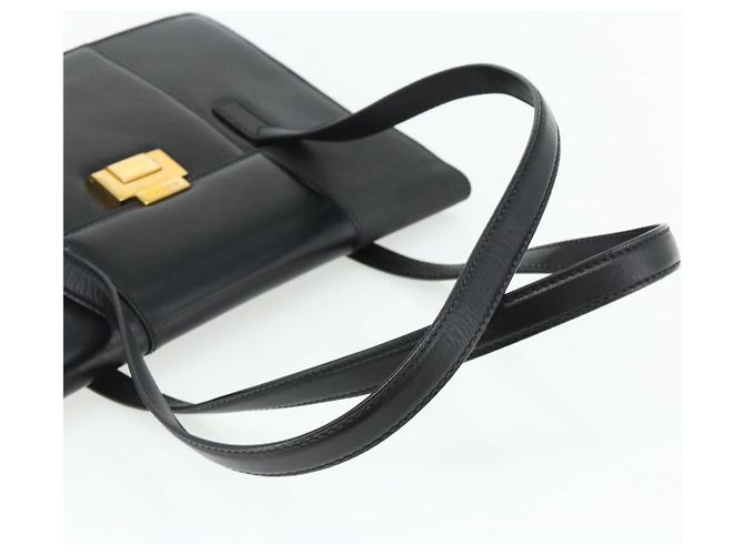 Gucci Borsa Tote in pelle nera e oro Auth 176030 Nero D'oro - vista 7