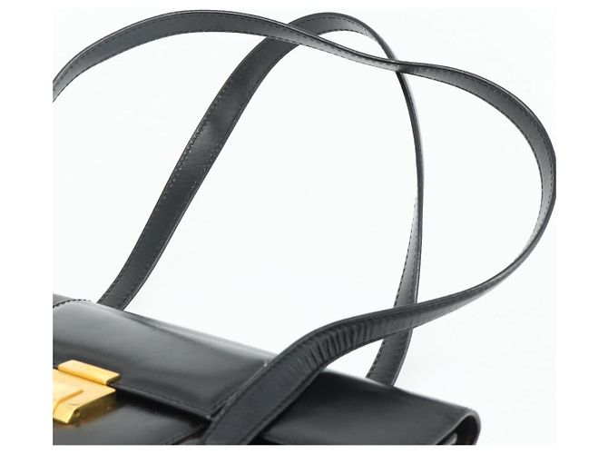 Gucci Borsa Tote in pelle nera e oro Auth 176030 Nero D'oro - vista 8