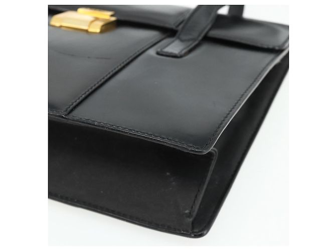 Gucci Borsa Tote in pelle nera e oro Auth 176030 Nero D'oro - vista 9