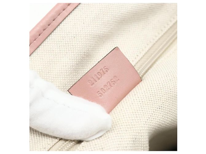 Borsa Tote GG Canvas Gucci Rosa Oro 211975 Auth mr2298V D'oro - vista 11