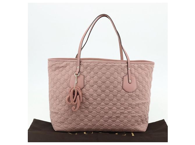 Borsa Tote GG Canvas Gucci Rosa Oro 211975 Auth mr2298V D'oro - vista 12