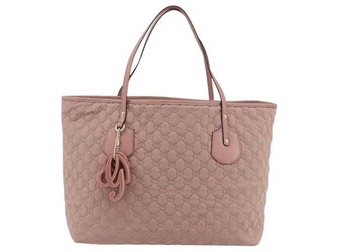 Borsa Tote GG Canvas Gucci Rosa Oro 211975 Auth mr2298V D'oro - vista 13