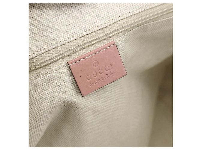 Borsa Tote GG Canvas Gucci Rosa Oro 211975 Auth mr2298V D'oro - vista 18