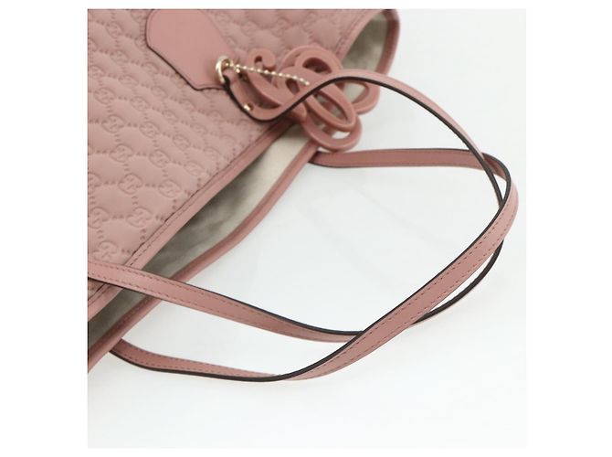 Borsa Tote GG Canvas Gucci Rosa Oro 211975 Auth mr2298V D'oro - vista 7