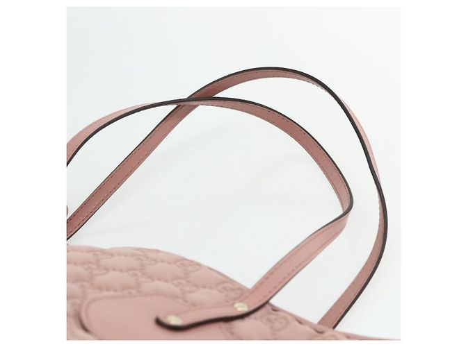 Borsa Tote GG Canvas Gucci Rosa Oro 211975 Auth mr2298V D'oro - vista 8