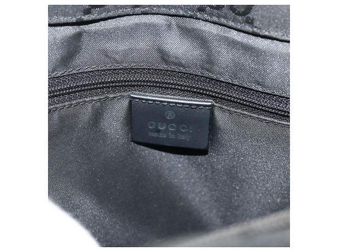 Borsa a mano GG Canvas Bamboo Gucci Nylon Nero Argento 002 1010 Auth 176148 - vista 17