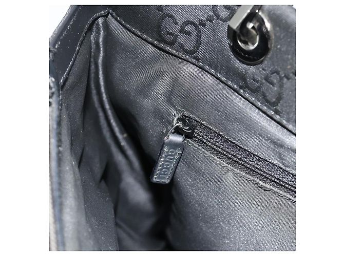 Borsa a mano GG Canvas Bamboo Gucci Nylon Nero Argento 002 1010 Auth 176148 - vista 20