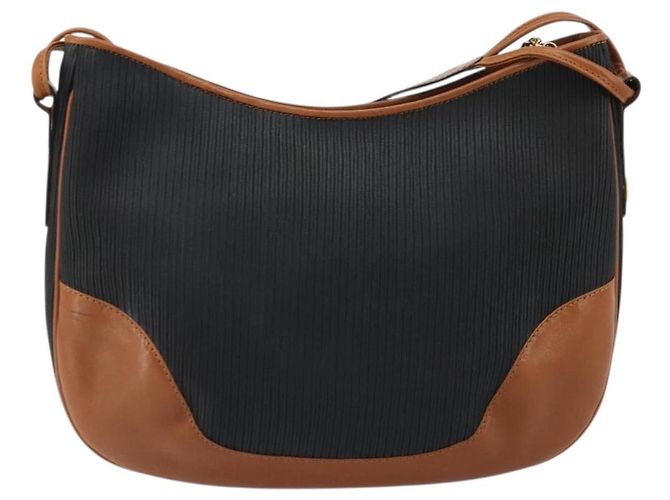 Bolsa de Ombro Salvatore Ferragamo em Couro Preto e Ouro Auth 175157 Dourado - vista 2