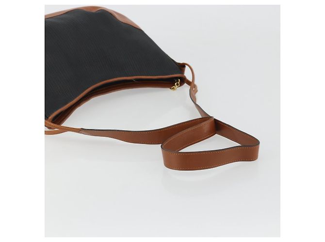 Bolsa de Ombro Salvatore Ferragamo em Couro Preto e Ouro Auth 175157 Dourado - vista 7