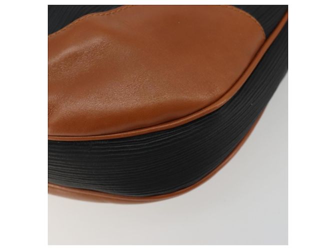 Bolsa de Ombro Salvatore Ferragamo em Couro Preto e Ouro Auth 175157 Dourado - vista 9