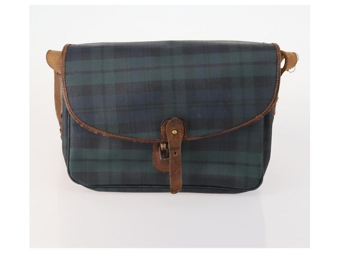 Autre Marque Borsa a Spalla Poro Ralph Lauren in Pelle PVC 3 Pezzi Verde Auth 174945 - vista 2
