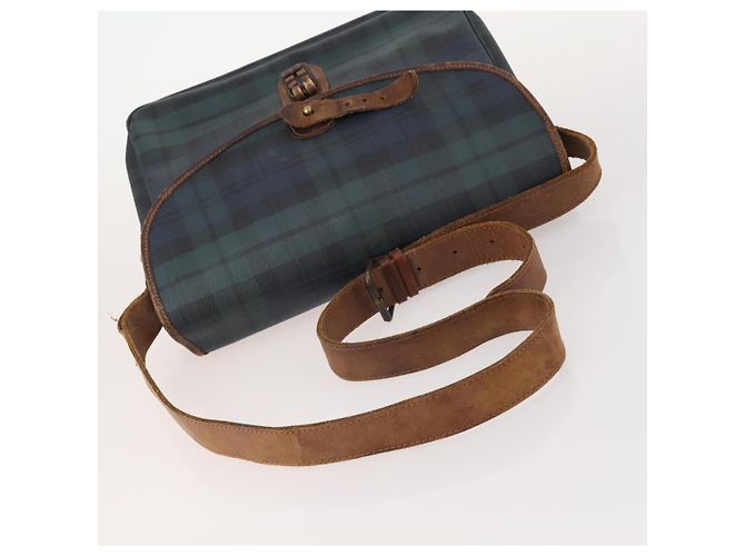 Autre Marque Borsa a Spalla Poro Ralph Lauren in Pelle PVC 3 Pezzi Verde Auth 174945 - vista 4