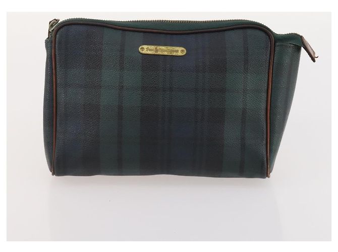 Autre Marque Borsa a Spalla Poro Ralph Lauren in Pelle PVC 3 Pezzi Verde Auth 174945 - vista 9