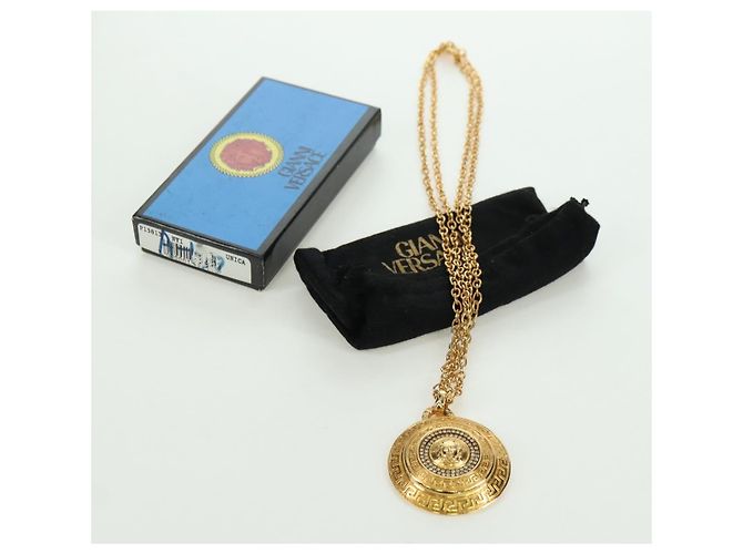 Collana Gianni Versace in metallo dorato Auth BA12056V - vista 15