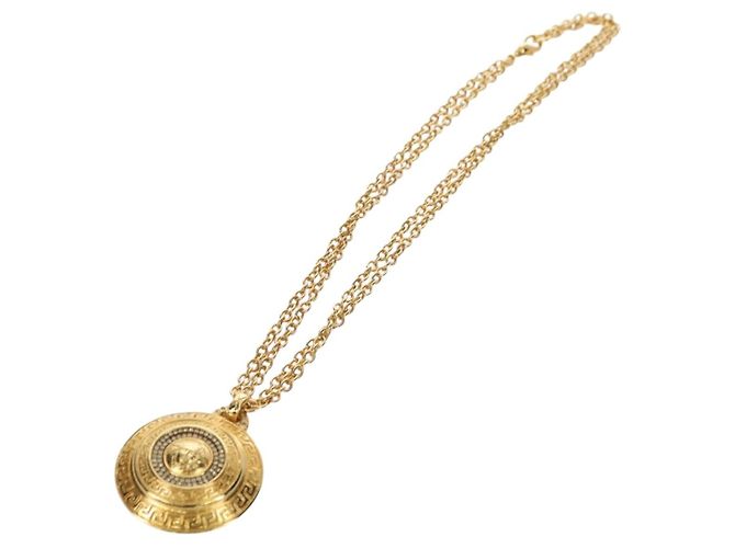 Collana Gianni Versace in metallo dorato Auth BA12056V - vista 2