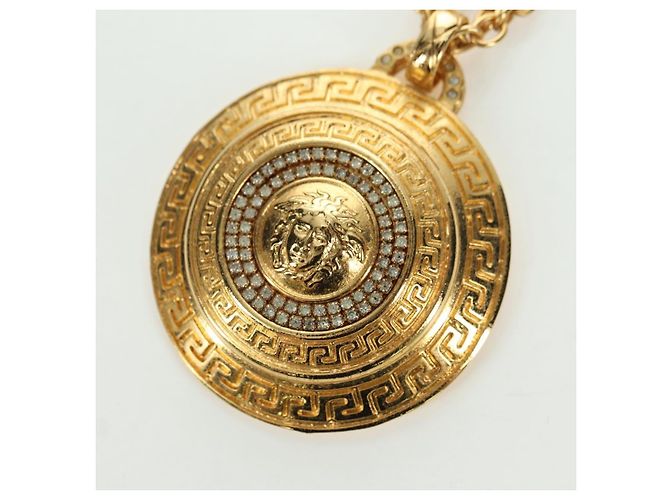 Collana Gianni Versace in metallo dorato Auth BA12056V - vista 3