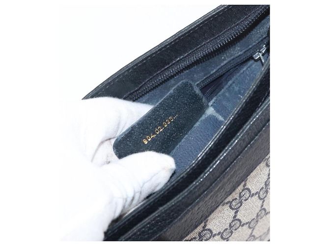 Borsa a Spalla Gucci GG Supreme Sherry Line PVC Blu Navy Oro 904 02 035 Auth YKZ1274 D'oro - vista 12