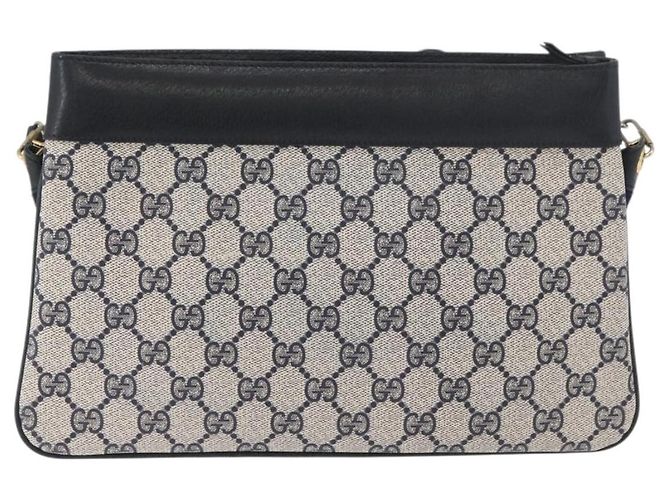 Borsa a Spalla Gucci GG Supreme Sherry Line PVC Blu Navy Oro 904 02 035 Auth YKZ1274 D'oro - vista 2