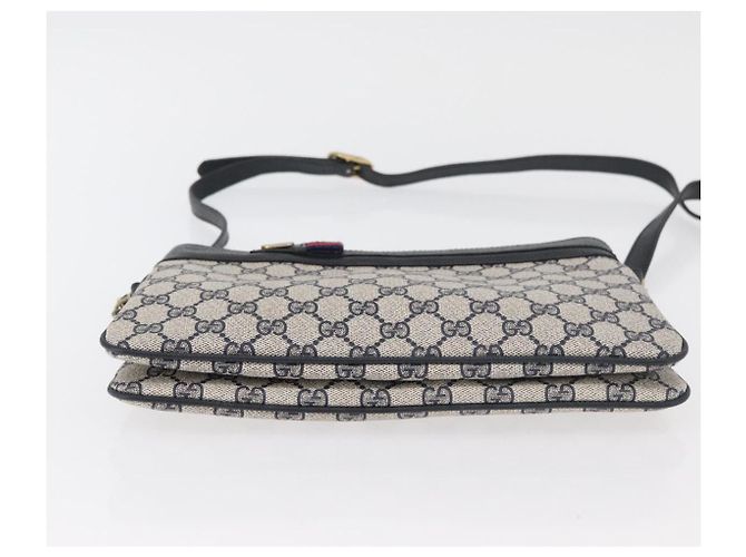 Borsa a Spalla Gucci GG Supreme Sherry Line PVC Blu Navy Oro 904 02 035 Auth YKZ1274 D'oro - vista 5